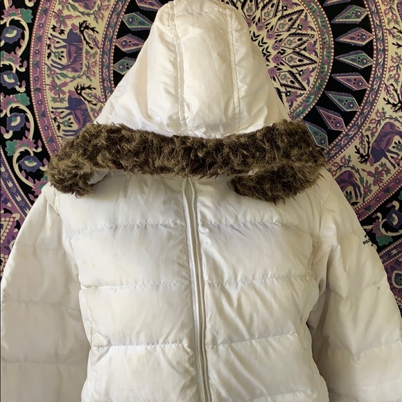 white polo puffer jacket